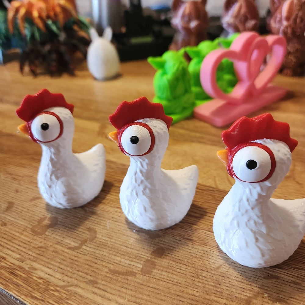 Hei Hei 3D Printed Chickens